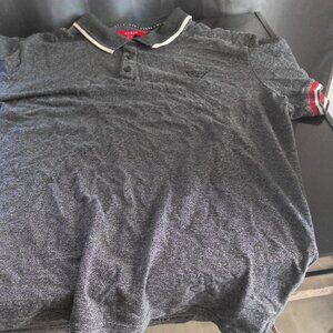 Men's Guess Polo T-shirt grey Large